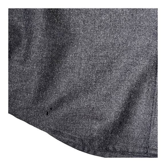 Banana Republic Men’s XL 100% Wool Shirt Charcoal Gray Heritage Fit Button Front - Picture 7 of 11